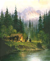 Camp in the Tetons by G. Harvey